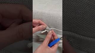 Finishing touches on a footstool Upholstery tips amp tricks howto upholstery sewingtutorial [upl. by Zeuqcaj238]