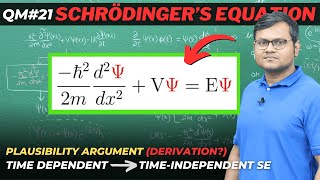 SCHRÖDINGERS EQUATION Derivation  Plausibility Argument amp TimeIndependent SE Derivation [upl. by Ayifas]