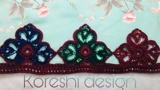 How to make easy pattern koreyashi \ Crochet design  Balochi koreshi [upl. by Lowrie]