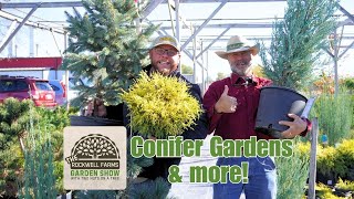 Conifer Gardens amp more  Rockwell Farms Garden Show 19 [upl. by Akemad358]