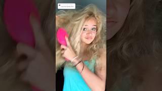 Let’s brush my curly hair 👀 shorts fyp viral curlyhair [upl. by Hnid]