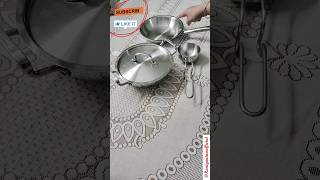 Bergner Tripro TriPly Stainless Steel 4 Pcs Cookware Set  Kadai with Common Lid Frypan Tadka Pan [upl. by Moreen]