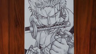 How to draw Zoro Drawing step by step [upl. by Aramois477]