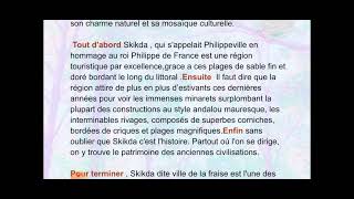 Texte descriptif à visée argumentative sur skikdadécrire une ville touristique 4am [upl. by Zumstein]