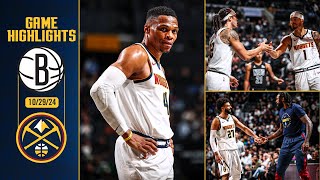 DENVER NUGGETS WIN IN OT AGAIN‼️  Full Game Highlights vs Nets 102924 [upl. by Rorie649]