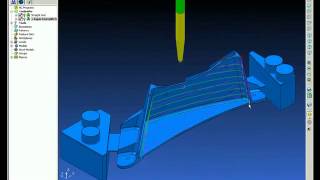 PowerMILL 5 Axis Overview Swarf Machining withTapered Tools [upl. by Nyrtak]