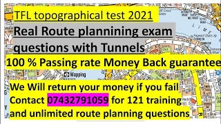 Topographical Skills Assessment Test 2021Real Route planning Exam Questions involving Tunnels [upl. by Beghtol]