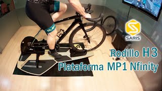 Rodillo ciclismo Saris H3  plataforma MP3  Sesiones indoor más divertidas [upl. by Neirual]