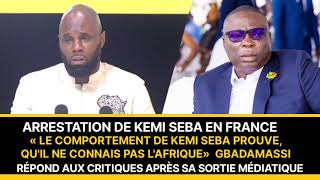 Rachidi Gbadamassi répond aux critiques après sa sortie médiatique sur larrestation de Kemi Seba [upl. by Llednahs577]