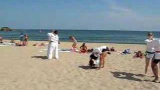 Sofia University Judo Club Training on the Beach [upl. by Auston]