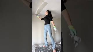 How to Prepare Tiles Wall ​ Wall paint​ Fast amp Beauty part 6310 [upl. by Luapnaes567]