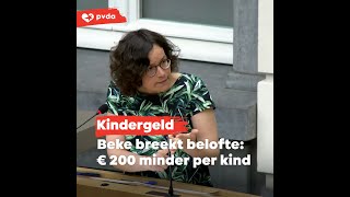 Kinderbijslag minister Beke breekt belofte [upl. by Cadmann]