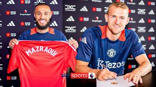 Manchester United confirm signings of Matthijs de Ligt and Noussair Mazraoui ✅ [upl. by Ykcim]