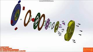 Solidworks Exploded View Animation of Clutch Plate Assembly [upl. by Alegre]