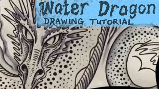 How to draw a water dragon tutorial [upl. by Anuaik]