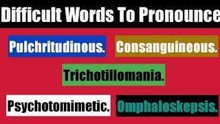 Five English Words Hard To Pronounce [upl. by Blithe]