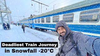 Deadliest Train Journey in Snowfall 20°C 🥶 [upl. by Selle]