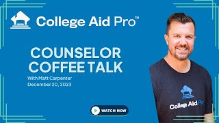 Counselor Coffee Talk 122023 [upl. by Acinemod328]