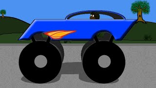 Monster Truck Word Crusher Part 4  Race Car Truck [upl. by Cattan]