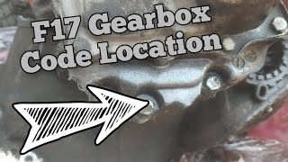 F17 GM Gearbox code number location [upl. by Shields546]