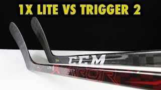 Bauer Vapor 1X Lite vs CCM Ribcor Trigger 2 hockey stick review [upl. by Stempson]