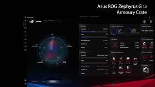 Asus ROG Zephyrus G15 2021  Armoury Crate Software [upl. by Nylrem593]