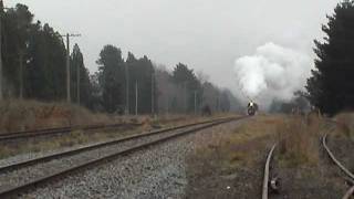 Steam locomotive moving quickly big noise [upl. by Sorac654]