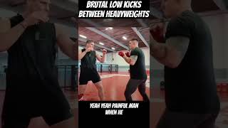 Tom Aspinal training with Rico Verhoeven lowkick legkick martialarts kickboxing ufc heavy [upl. by Yarahs]