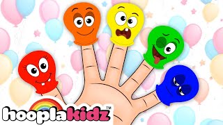 🎈 Colorful Balloon Baby Finger Family Songs  HooplaKidz 🎈 [upl. by Mun317]