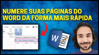 Como Numerar As Páginas No Word  A FORMA MAIS RÁPIDA [upl. by Tedra]