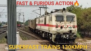 HIGH SPEED TRAINS  FASTEST SHATABDI EXPRESS 🔥  FAST AND FURIOUS  INDIAN RAILWAYS [upl. by Ellissa]