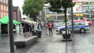 Polizei vor Ort Berlinerplatz in Bottrop 03072013 [upl. by Lyrrad]