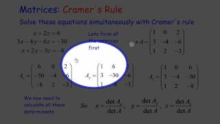 Matrices Cramers Rule [upl. by Amilb]