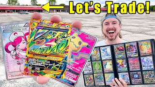 Trading Pokemon Cards TO FANS From My ULTRA RARE Binder [upl. by Demetria680]