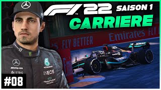 F1 22 Carrière S1E08  UN GP DE FOU CRASH SAFETY CAR amp DRAMA [upl. by Derry]