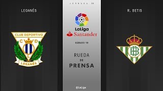 Rueda de prensa Leganés vs R Betis [upl. by Haroved]