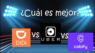 Cual es mas barato Uber vs DIDI vs Cabify [upl. by Debbi]