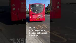 LX58 CCKStagecoach London 58Reg ADL Enviro200 busspotting stagecoach londonbus [upl. by Kama]