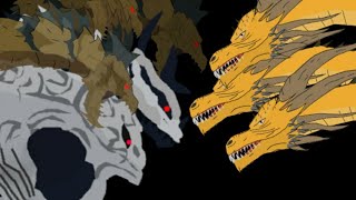 Monster X vs Ghidorah  Animation dc2 King Ghidorah vs Keizer Ghidorah teaser [upl. by Britney394]