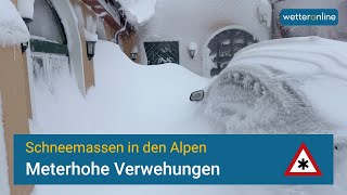 Schneemassen in den Alpen ❄  WetterOnline vor Ort [upl. by Thackeray]