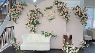 DIY  Floral panel backdrop DIY Chiara Floral Backdrop [upl. by Odnavres]