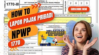 Cara isi SPT 1770 ONLINE E FORM Tahun 2024 [upl. by Beverie64]