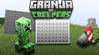 Granja De CREEPERS Fácil y Eficiente  minecraft java 121 [upl. by Maiah]