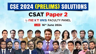 UPSC Prelims 2024 CSAT Paper LIVE Discussion  NEXT IAS [upl. by Laiceps74]