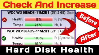 How to increase hard disk health  Hard disk health repair  How to check hard disk health [upl. by Iruj894]