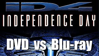 Bluray vs Upscaled DVD vs DVD Split Screen Comparison Independence Day [upl. by Leanard125]