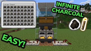 BEST 121 CHARCOAL FARM TUTORIAL in Minecraft Bedrock MCPEXboxPSSwitchPC [upl. by Idahs]