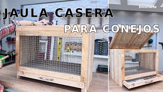 JAULA CASERA para CONEJOS Hacer jaulas para conejos usando palés  Bricomania [upl. by Ivens]