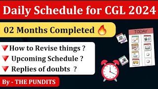 Daily Schedule for CGL 2024 ❤️  2 Months 🔥 THE PUNDITS 😎 ssc ssccgl thepundits [upl. by Eerok]