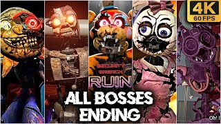 FNAF Security Breach RUIN DLC All Bosses  Ending 4K60fps [upl. by Hsiekal]